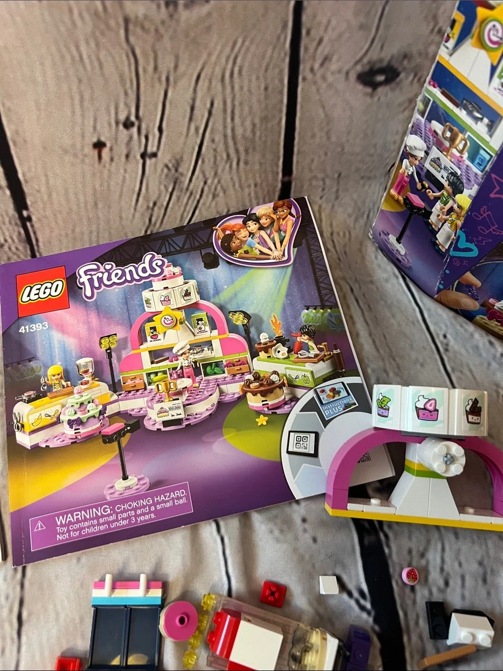 LEGO Friends 41393 & 41427 Sets Mixed Lot Instructions Box Pieces Minifigure